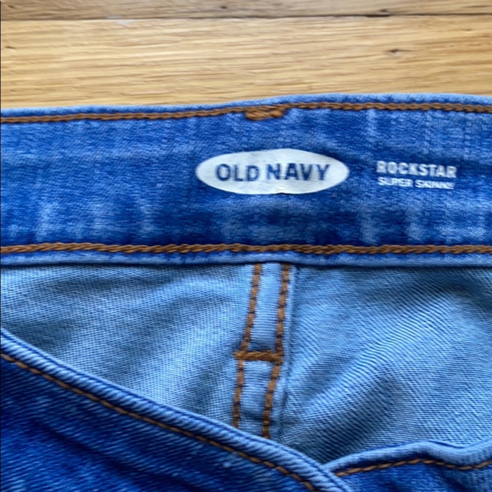 Rockstar Destroyed hem super skinny jeans - 12P - Picture 3 of 5